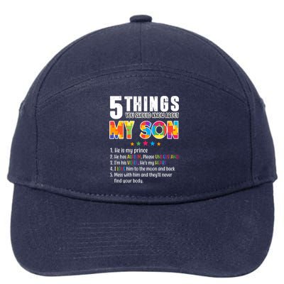 Five Things You Should Know About My Son Autism 7-Panel Snapback Hat