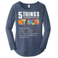 Five Things You Should Know About My Son Autism Women's Perfect Tri Tunic Long Sleeve Shirt