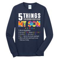 Five Things You Should Know About My Son Autism Tall Long Sleeve T-Shirt