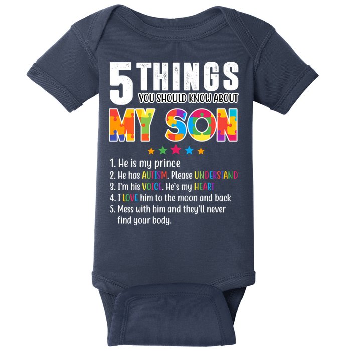 Five Things You Should Know About My Son Autism Baby Bodysuit