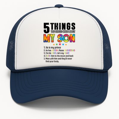 Five Things You Should Know About My Son Autism Trucker Hat