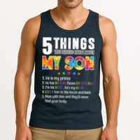 Five Things You Should Know About My Son Autism Tank Top