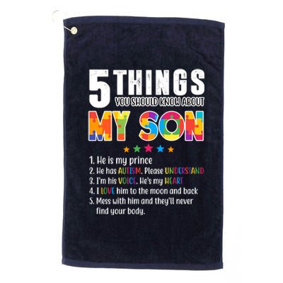 Five Things You Should Know About My Son Autism Platinum Collection Golf Towel