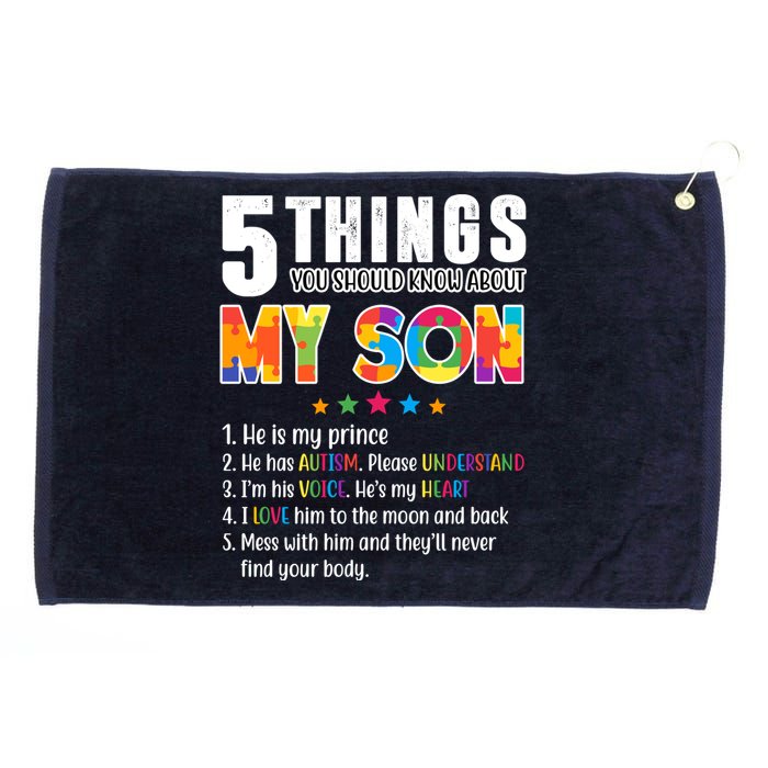 Five Things You Should Know About My Son Autism Grommeted Golf Towel