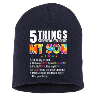 Five Things You Should Know About My Son Autism Short Acrylic Beanie