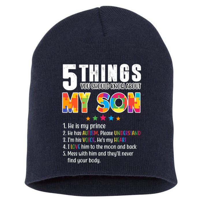 Five Things You Should Know About My Son Autism Short Acrylic Beanie