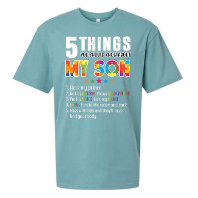 Five Things You Should Know About My Son Autism Sueded Cloud Jersey T-Shirt