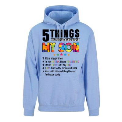 Five Things You Should Know About My Son Autism Unisex Surf Hoodie