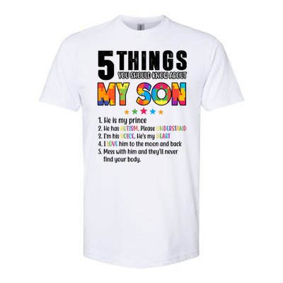 Five Things You Should Know About My Son Autism Softstyle CVC T-Shirt