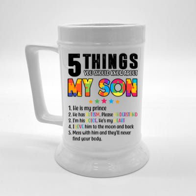 Five Things You Should Know About My Son Autism Beer Stein