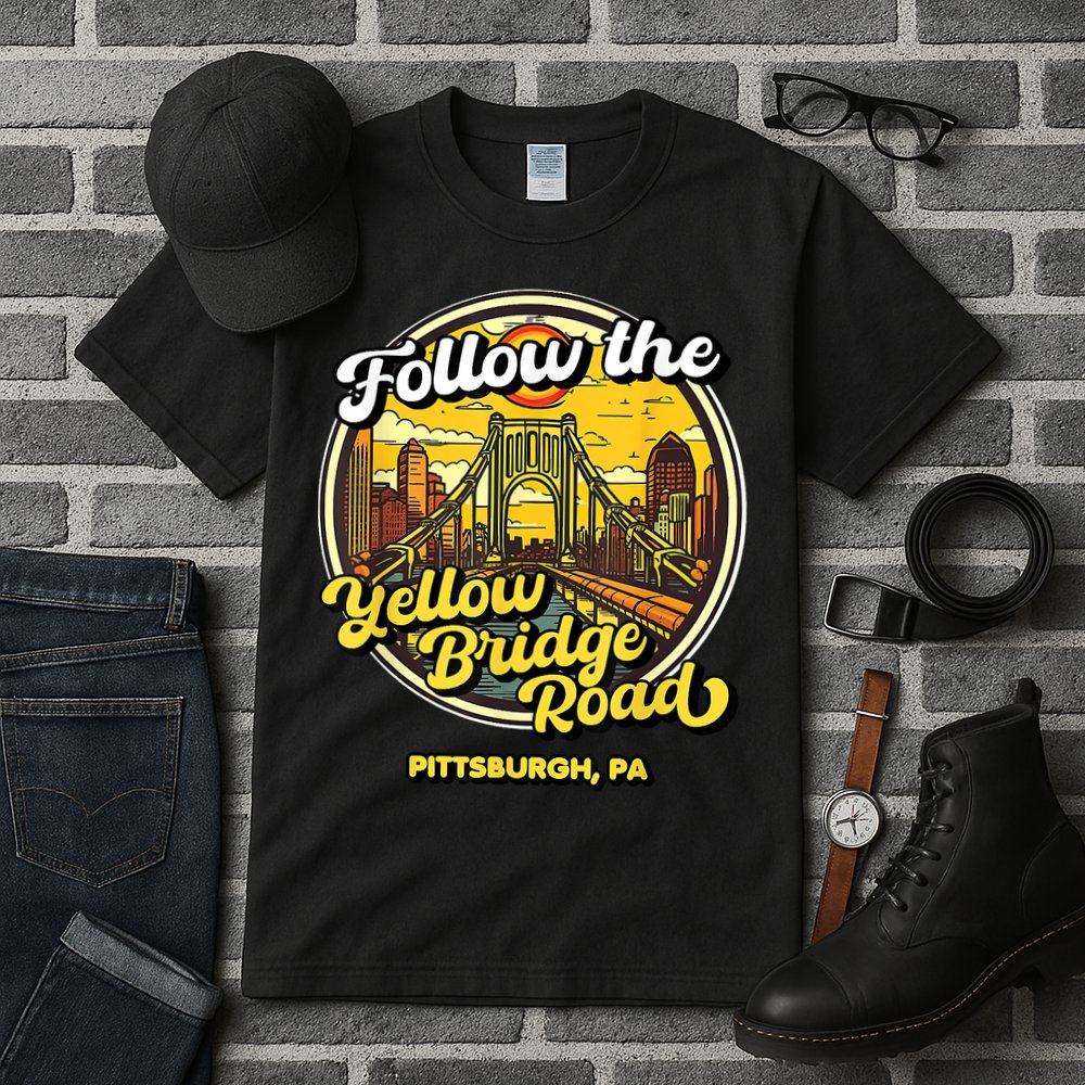 Follow The Yellow Bridge Road Pittsburgh Fan Tall T-Shirt