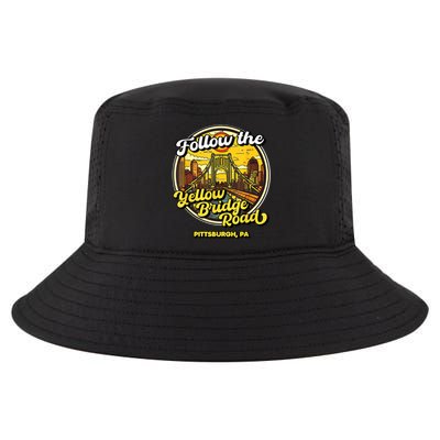 Follow The Yellow Bridge Road Pittsburgh Fan Cool Comfort Performance Bucket Hat