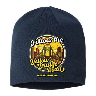 Follow The Yellow Bridge Road Pittsburgh Fan Sustainable Beanie