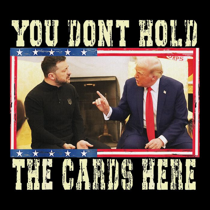 Funny Trump You Dont Hold The Cards Here Zelensky Drawstring Bag
