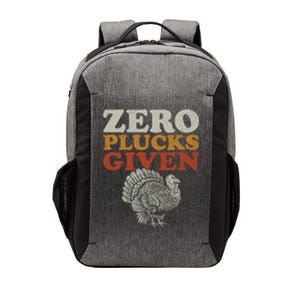 Funny Turkey Zero Plucks Given Thanksgiving Cool Gift Vector Backpack