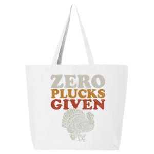 Funny Turkey Zero Plucks Given Thanksgiving Cool Gift 25L Jumbo Tote