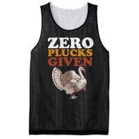 Funny Turkey Zero Plucks Given Thanksgiving Mesh Reversible Basketball Jersey Tank