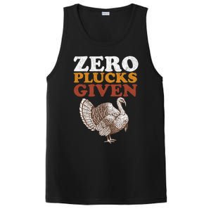 Funny Turkey Zero Plucks Given Thanksgiving PosiCharge Competitor Tank