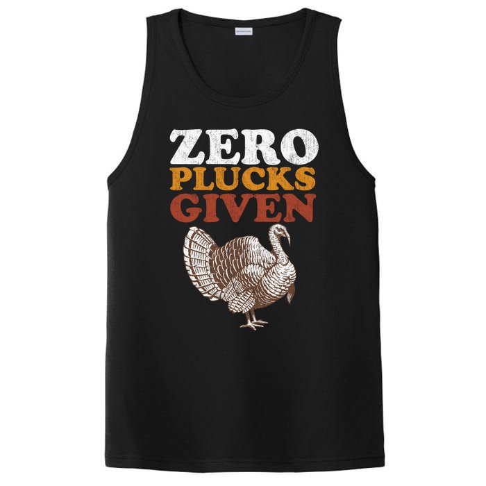 Funny Turkey Zero Plucks Given Thanksgiving PosiCharge Competitor Tank