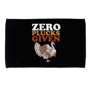 Funny Turkey Zero Plucks Given Thanksgiving Microfiber Hand Towel