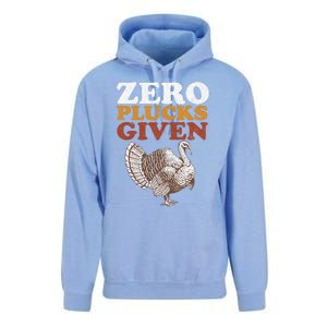 Funny Turkey Zero Plucks Given Thanksgiving Unisex Surf Hoodie