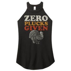 Funny Turkey Zero Plucks Given Thanksgiving Women’s Perfect Tri Rocker Tank