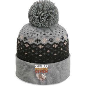 Funny Turkey Zero Plucks Given Thanksgiving The Baniff Cuffed Pom Beanie