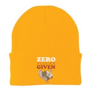 Funny Turkey Zero Plucks Given Thanksgiving Knit Cap Winter Beanie