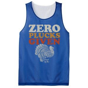 Funny Turkey Zero Plucks Given Thanksgiving Gift Mesh Reversible Basketball Jersey Tank