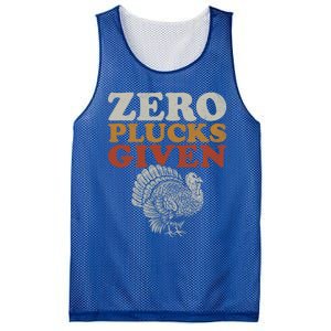 Funny Turkey Zero Plucks Given Thanksgiving Gift Mesh Reversible Basketball Jersey Tank