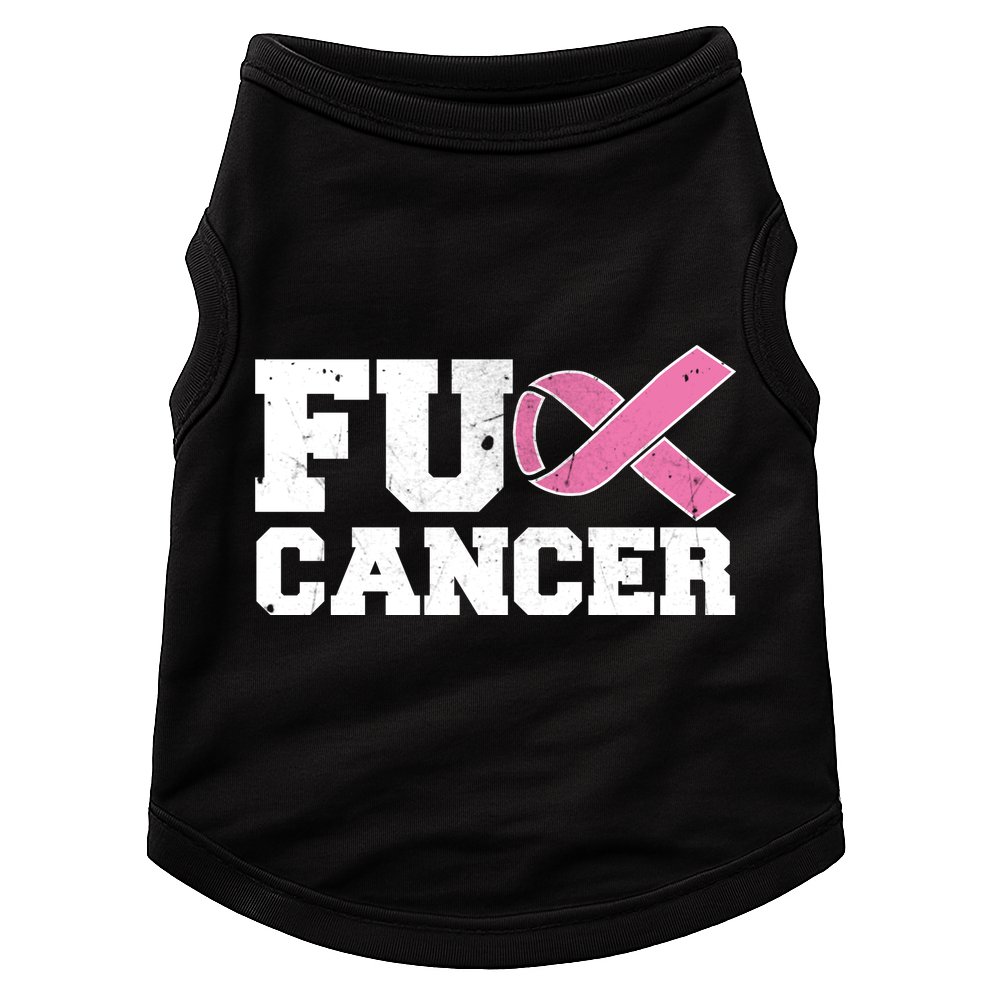 FU Cancer Funny Breast Cancer Awareness Doggie Tank