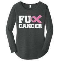 FU Cancer Funny Breast Cancer Awareness Women's Perfect Tri Tunic Long Sleeve Shirt