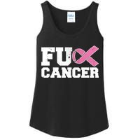 FU Cancer Funny Breast Cancer Awareness Ladies Essential Tank