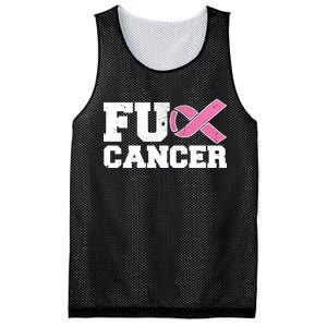 FU Cancer Funny Breast Cancer Awareness Mesh Reversible Basketball Jersey Tank