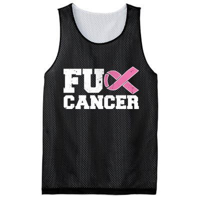 FU Cancer Funny Breast Cancer Awareness Mesh Reversible Basketball Jersey Tank