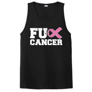 FU Cancer Funny Breast Cancer Awareness PosiCharge Competitor Tank