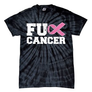 FU Cancer Funny Breast Cancer Awareness Tie-Dye T-Shirt