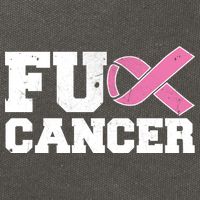 FU Cancer Funny Breast Cancer Awareness Cotton Canvas Backpack