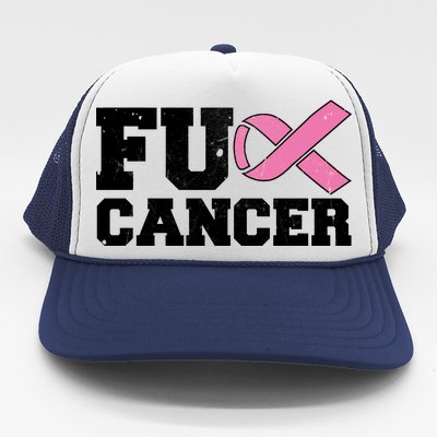 FU Cancer Funny Breast Cancer Awareness Trucker Hat