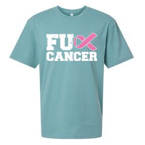 FU Cancer Funny Breast Cancer Awareness Sueded Cloud Jersey T-Shirt