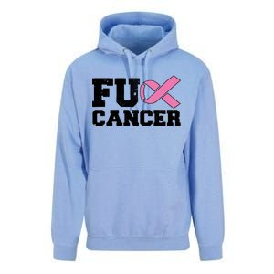 FU Cancer Funny Breast Cancer Awareness Unisex Surf Hoodie