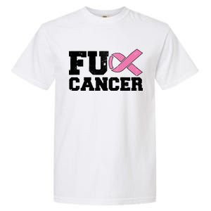 FU Cancer Funny Breast Cancer Awareness Garment-Dyed Heavyweight T-Shirt