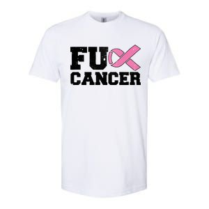 FU Cancer Funny Breast Cancer Awareness Softstyle CVC T-Shirt