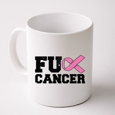 FU Cancer Funny Breast Cancer Awareness Coffee Mug