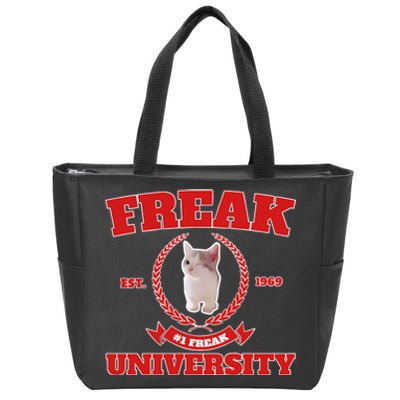 Freak University #1 Freak Cat Est 1969 Zip Tote Bag