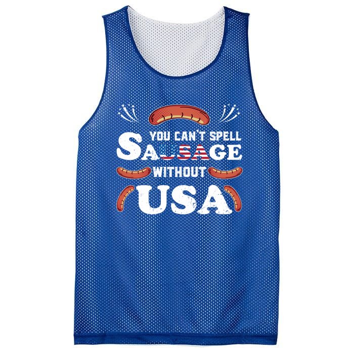 Funny Usa 4th Of July Sausage Bbq Family Outfit Costume Gift Mesh Reversible Basketball Jersey Tank