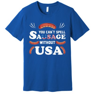 Funny Usa 4th Of July Sausage Bbq Family Outfit Costume Gift Premium T-Shirt