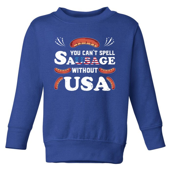 Funny Usa 4th Of July Sausage Bbq Family Outfit Costume Gift Toddler Sweatshirt