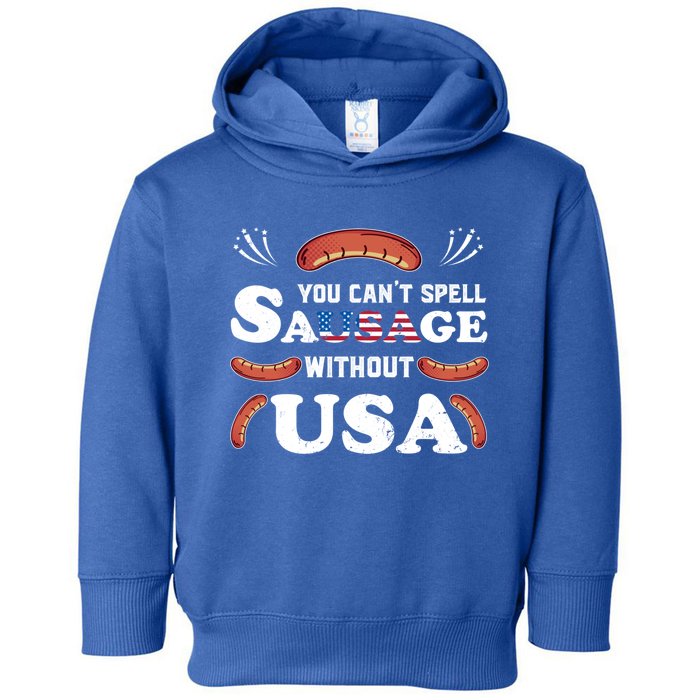 Funny Usa 4th Of July Sausage Bbq Family Outfit Costume Gift Toddler Hoodie