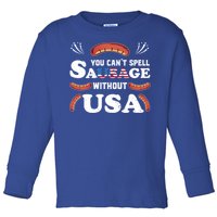 Funny Usa 4th Of July Sausage Bbq Family Outfit Costume Gift Toddler Long Sleeve Shirt